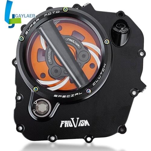 Racing Clear Clutch Cover & Spring Retainer R for RC 390 2018-2020 DUKE 390 2017-2020
