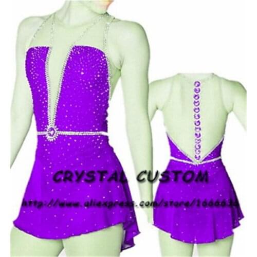 Crystal Custom Figure Skating Dress Girls New Brand Ice Skating Clothes For Competition DR4659