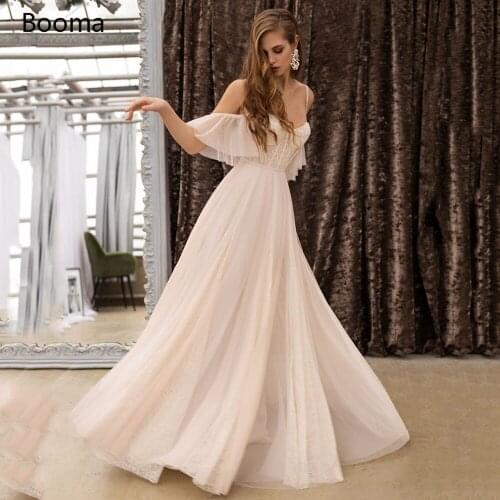 Sweetheart Princess Wedding Dresses Fairy Off Shoulder Sleeves Bridal Gowns Appliques Spaghetti Straps Long Tulle Bride Dresses