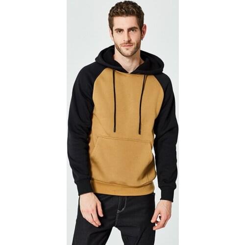 Mens Hoodies Plus Size XL Patchwork Contrasted Color Casual Hooded Sweatshirts Men Pullover Streetwear Shirt