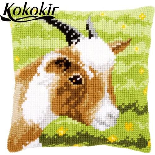 DIY embroidery cushion cover kits knitting needles kit for pillowcase embroidery yarn cross stitch kits making kits