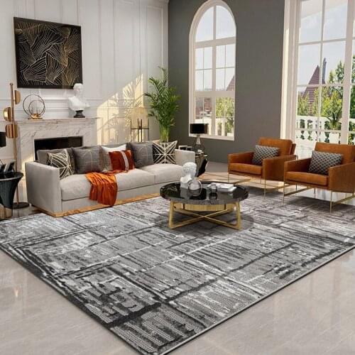 Nordic Grey Rugs And Carpets For Home Living Room Soft Modern Abstract Carpets Bedroom Rugs Large Mat Bed Non-slip