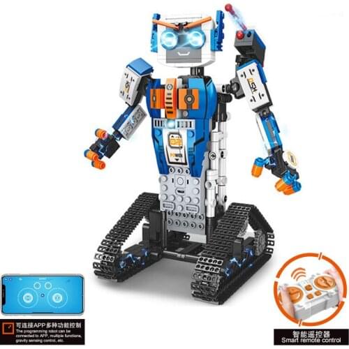 New 447 PCS Building Blocks New City High-tech Electric Remote Control Robot RC Robot APP Assembling Smart Toy Model