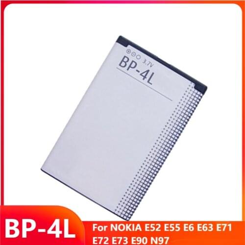 Original Replacement Phone Battery BP-4L For NOKIA E52 E55 E6 E63 E71 E72 E73 E90 N97 BP-4L Rechargable Batteries 1500mAh