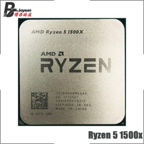 AMD Ryzen 5 1500X R5 1500X 3.5 GHz Quad-Core Eight-Core CPU Processor L3=16M 65W YD150XBBM4GAE Socket AM4