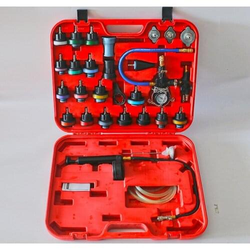 28-piece water tank aluminum alloy car water tank leak detector antifreeze coolant replacement tool kit