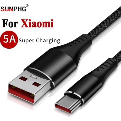 5A Phone Cable For Xiaomi Type C 6 6X 8 Se Max Mix 2 3 5X 5S Ksiomi Plug Charger Adapter Xiomi Xaomi 5S Plus 5C Super Fast Line