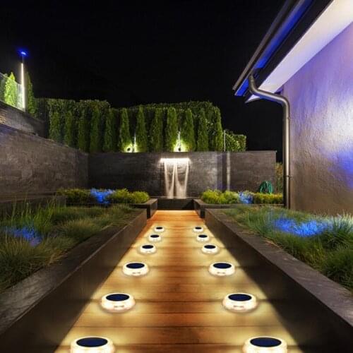 12LED Solar Outdoor Path Light Garden Lawn Underground Light Intelligent Light Control Garden Decoration Landscape Lighting