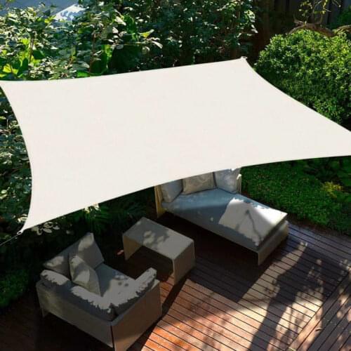 Waterproof Sun Shelter Retangular Sunshade Outdoor Canopy Garden Patio Pool Shade Sail Awning Camping Shade Cloth Large 3x5m