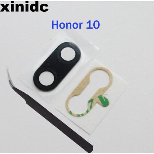 Xinidc 200Set Original Rear Back Camera Lens Glass Cover For Huawei Honor 10 With Adhesive Sticker and Tweezers Free Shipping