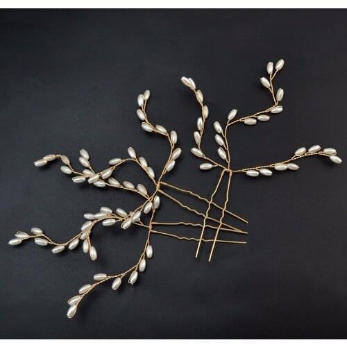 3Pcs/Set Fashion Pearl Hair Clips for Women Elegant Bridal Barrette Stick Hairpin Hair Styling Accessories Wedding Hair Jewelry