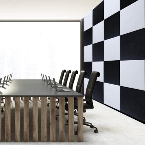 12pcs Black/Grey/White Acoustic Board Soundproof Foam Panels Sound Absorption Polyester Sponge Drum Room Wedge Tiles