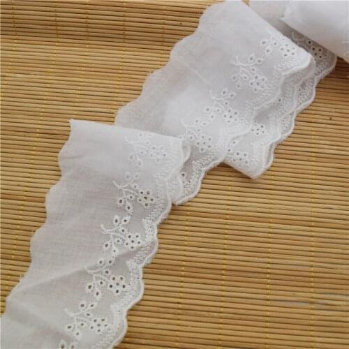 145Yards 100% Cotton Lace White Cotton GOOD QUALITY Lace 6.5cm Crafts/Costume/Larp/Sewing wholesale