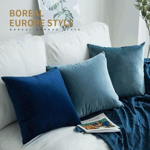 2pcs Vintagered Decorative Velvet Pillowcase Home High-grade Gray Solidcolor Luxury Cushion Cover Simple Lumbar