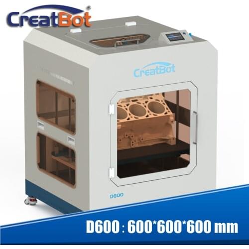 Newest Technology super large printer stable high precision 3d Printing machine D600 with E3DV6 400 degree dual extruder