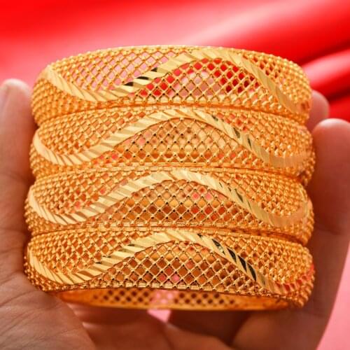 4Pieces Bracelet for Women Dubai Bangles Ethiopian Bangles African Jewelry Arab Middle East