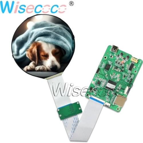 5 Inch IPS Round Circle LCD Screen 400nits 1080P Display 1080*1080 + MIPI USB SD Card AD Driver Board Advertising Loop Autoplay