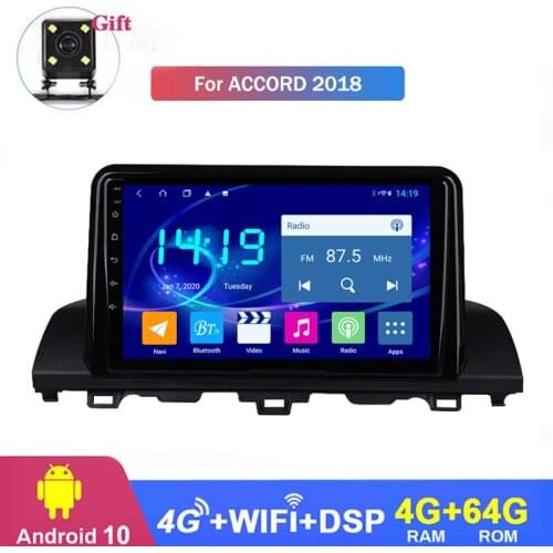 8-core Car Radio Multimidia GPS Video Player for accord 2018 GPS Navigation System Built-in CarPlay and DSP Head Unit Stereo