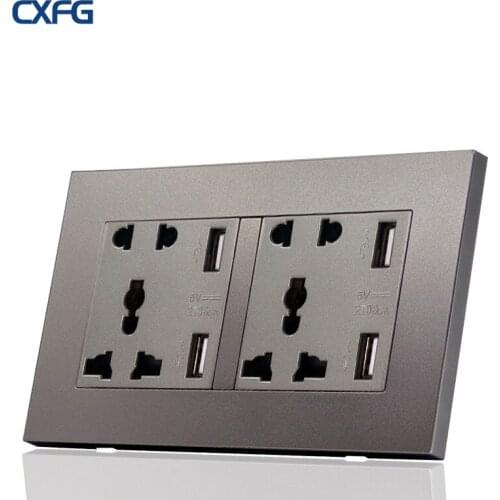 CXFG Universal Five-Hole Wall Socket With Usb Hong Kong and Macau Version 146 British Standard 2-port USB Electrical Socket