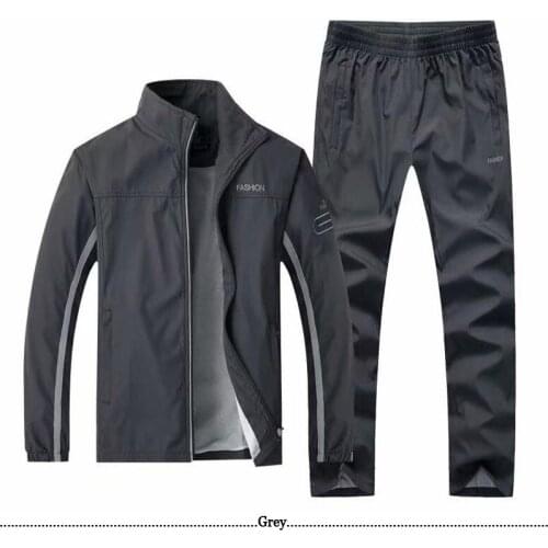 Spring Autumn Tracksuit Men Two Piece Track jacket + pants Running Sets Casual men`s Sportswear Jogging Gym Sweat Suits L-4XL