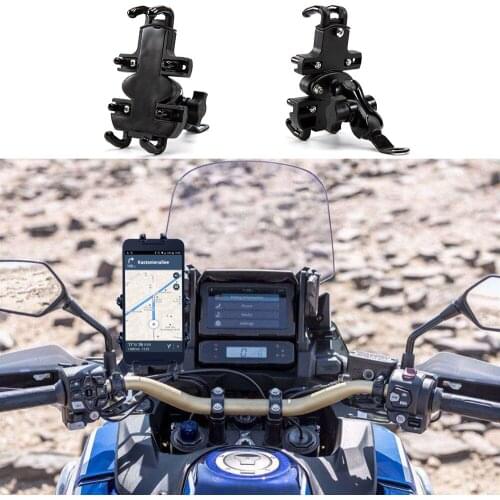 Motorcycle Phone Holder Motorbike Rear View Mirror Handlebar Mount Stand Support for Mobile Phone Moto Cell Phone Holder