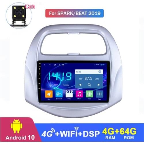 For Chevrolet Spark/beat 2019 Android 10 System Car Screen Player Multimedia Navigation head unit radio stereo 4G RAM 64G ROM