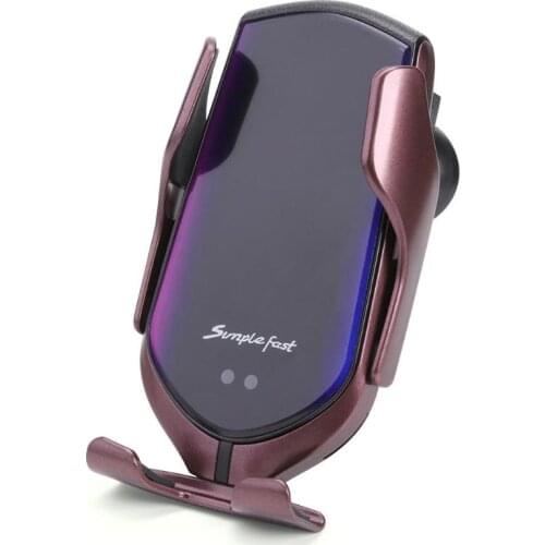 Durable Chargers Classic Delicate Texture R1 10W Wireless Charger Adjustable Car Phone Holder Infrared Induction Charger
