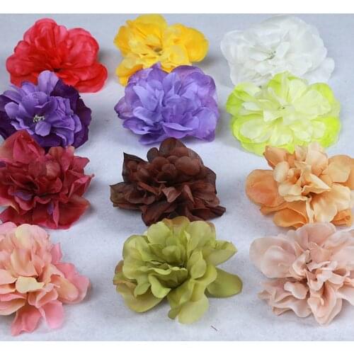 Hot 50pcs/lot 12cm simulation flower head rose Big rose heads flower wedding party Artificial flowers home decoration materials