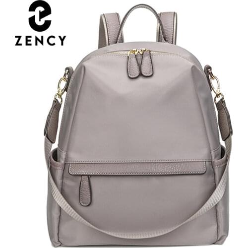 Zency Classic Fashion Teenager School Bag Large Capacity Waterproof Nylon Backpack All-match Anti-theft Female Shoulder Bag
