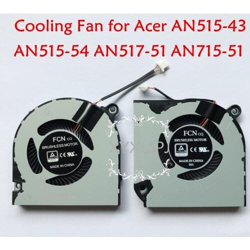 Computer Fans CPU GPU Cooling Fan for Acer Nitro 5 7 AN515-43 AN515-54 AN517-51 AN715-51 FL1K FL78 Graphics card Cooler Radiator