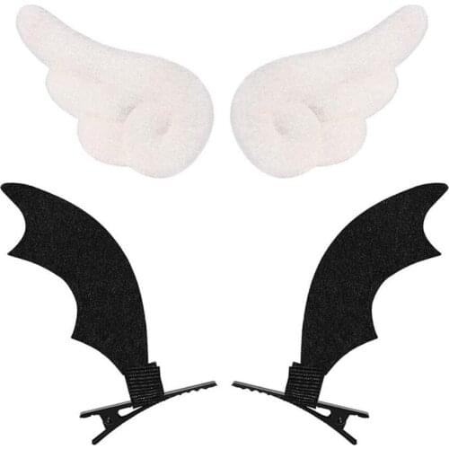 Cosplay Angel Wings Hairpins Bat Wings Hair Clips Hairpins Cute Cartoon Headwear Cosplay Halloween Party Adornment for Girl