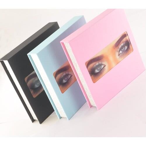 Bulk items Wholesale False Eyelashes Box Package Lashes Book with 3 Pairs Lashes Tweezers Mirror Packaing Box Custom Makeup Case
