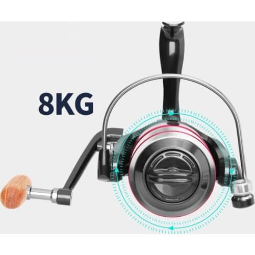 LINNHUE Powerful Fishing Reel Metal Spool Spinning Reel 8KG Drag 5.2:1 High Speed Reel Fishing Carp Fishing Reel For Saltwater