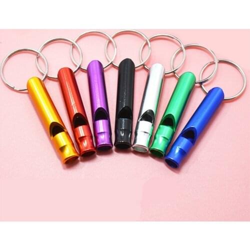 3Pcs/lot Metal Emergency Whistle for Camping Hiking Survival Aluminum Whistle with Key Ring Outdoor Sports Whistle
