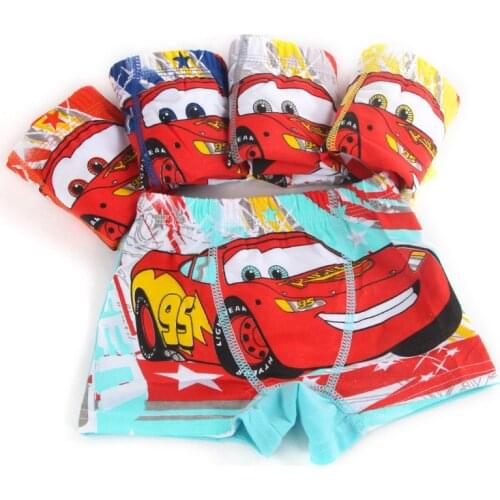 Disney car 2-7 years old Childrens 100% cotton underwear boys underwear childrens Underpants boy briefs McQueen knickers