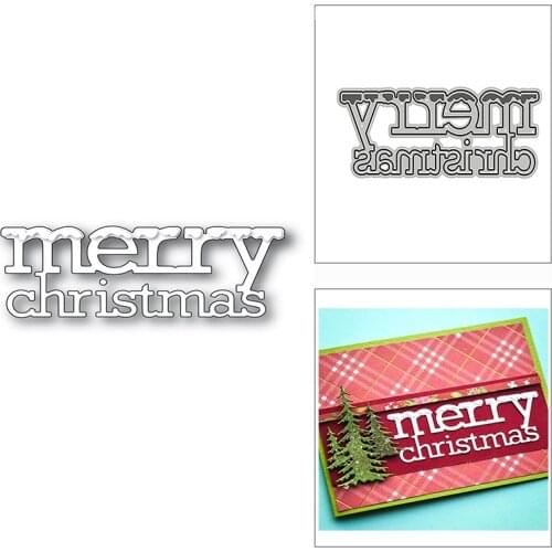 New Merry Christmas Icy Word Script 2020 Metal Cutting Dies for DIY Scrapbooking and Card Making Decor Embossing Craft No Stamps