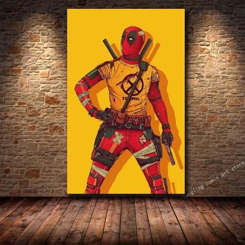 Popular Movie Superhero Deadpool Movie Art HD Print Poster Canvas Painting Bedroom Decoration Painting