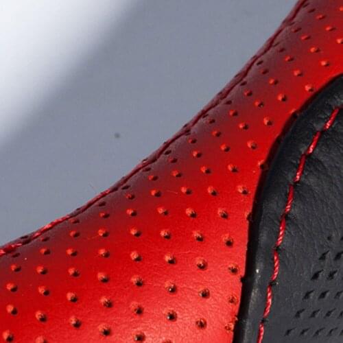 Durable Steering Wheel Covers Accessories Cover Auto Cars 15 Inch Black Red Dish Sets Decoration Protection Steering Wheel Wrap