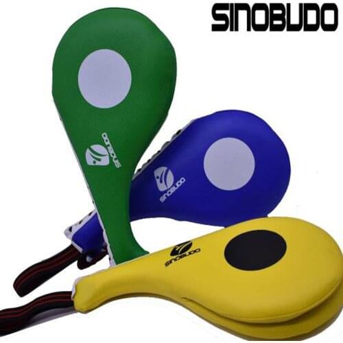 Taekwondo Hand Focus Mitt Target Boxing Training Sparring Karate Fighting Kicking Foot Target For Child Red Blue Yellow Green