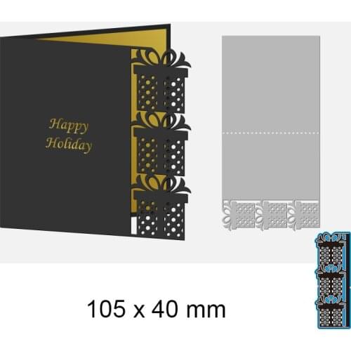 Cutting Dies Gift Box Greeting Card New Metal Stencils DIY Scrap Booking Paper Cards Making Decoration 105*40mm
