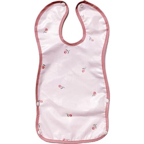 Q9QB Baby Feeding Drool Bib Printed Snap Button Saliva Towel Waterproof Burp Cloth