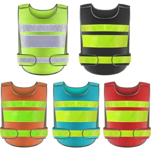 High Visibility Running Reflective Vest Fluorescent Yellow Orange Security Mesh Waistcoat For Night Outdoor Riding Running Vest