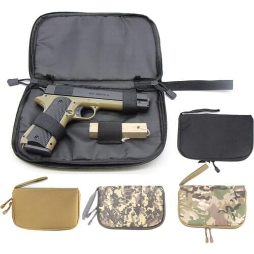 Tactical Pistol Carry Bag Gun Case Pack Holster Portable Handgun Carrier Bag Soft Protection Military Hunting Accessories