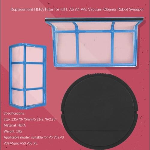 1pc Replace Filter Good Toughness Strong Endurance for ILIFE V5 V5s V3 V3s V5pro Vacuum Cleaner Accessories