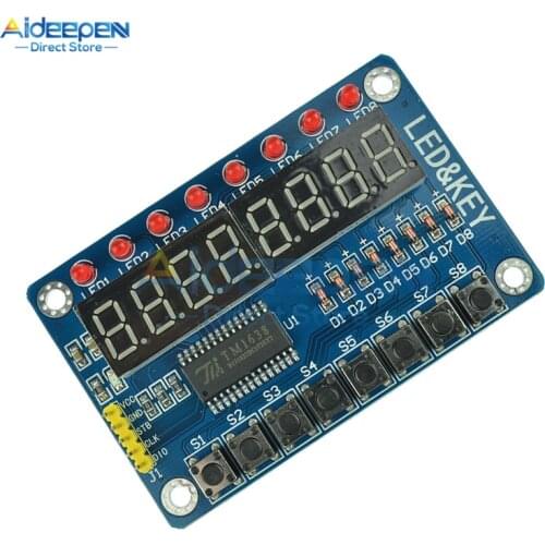 DC 12V TM1638 Module Key Display For AVR Arduino New 8-Bit Digital LED Tube 8-Bit