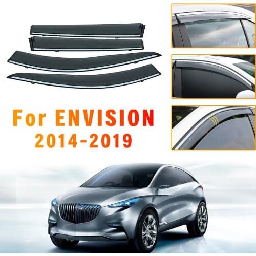 4pc ABS Car Styling Smoke Window Sun Rain exterior visor Deflector Guard For Buick Envision 2014 2015 2016 2017 2018 Accessories