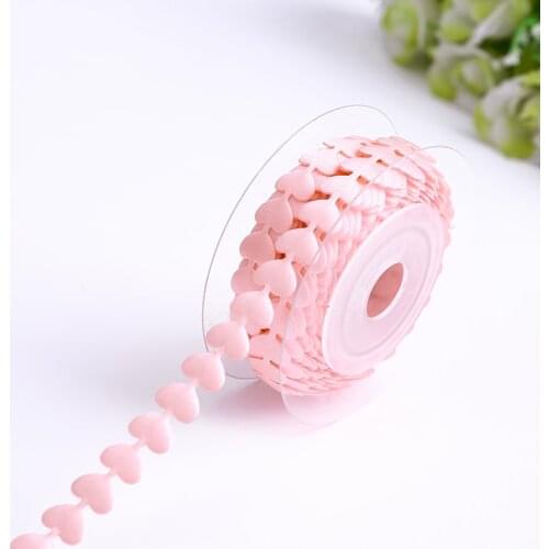 5Yards Heart Shaped Satin Ribbon 8mm DIY Ribbons Christmas Decor Ribbon For Needlework New Year 2020 DIY Material Gift Packing