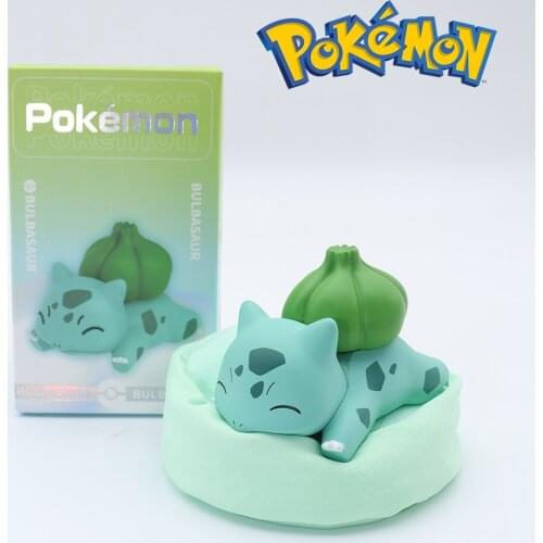 6 Styles Pokemon Anime Bulbasaur Bulbasaur One Piece Figure Toys Model Kawaii Children Plush Base Model Dolls Toy TAKARA TOMY