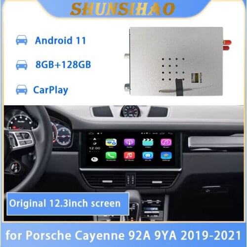 ShunSihao car GPS Android decoding box for 12.3" Porsche Cayenne 92A 9YA 2019-2021 multimedia video interface box carplay 128G