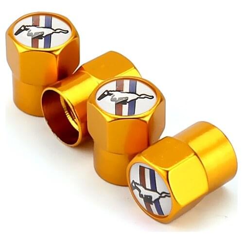 Car Styling Auto Wheel tire valve Caps Airtight Cover for Mustang logo Shelby GT500 Focus Mondeo Kuga Fiesta Escort Excape